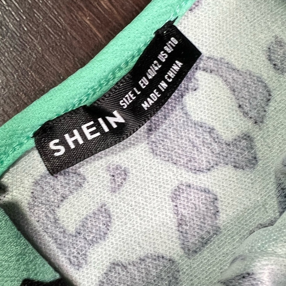 Shein Mint Cheetah Corset Top - Picture 6 of 6